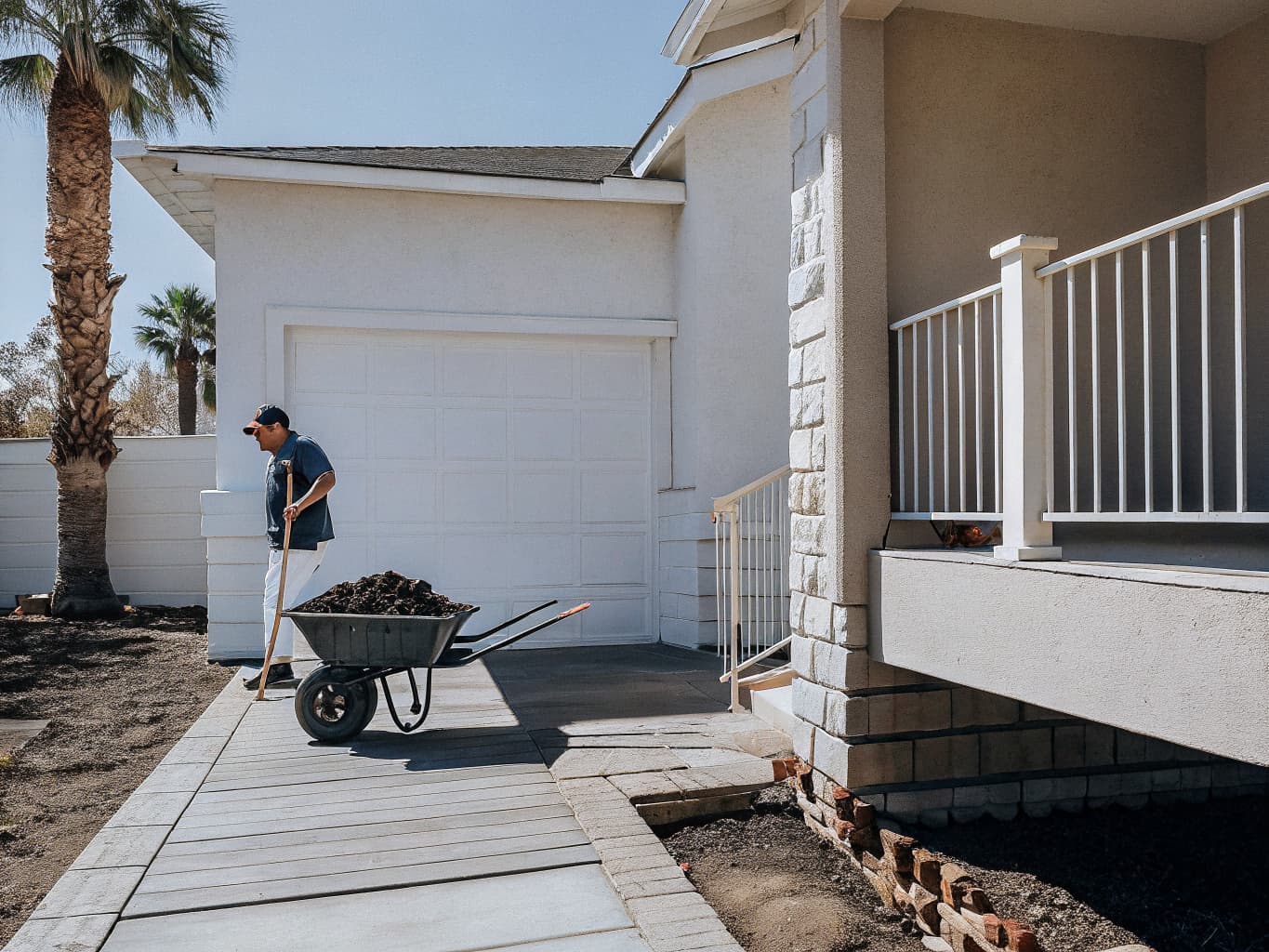 Yard cleanup and debris removal service